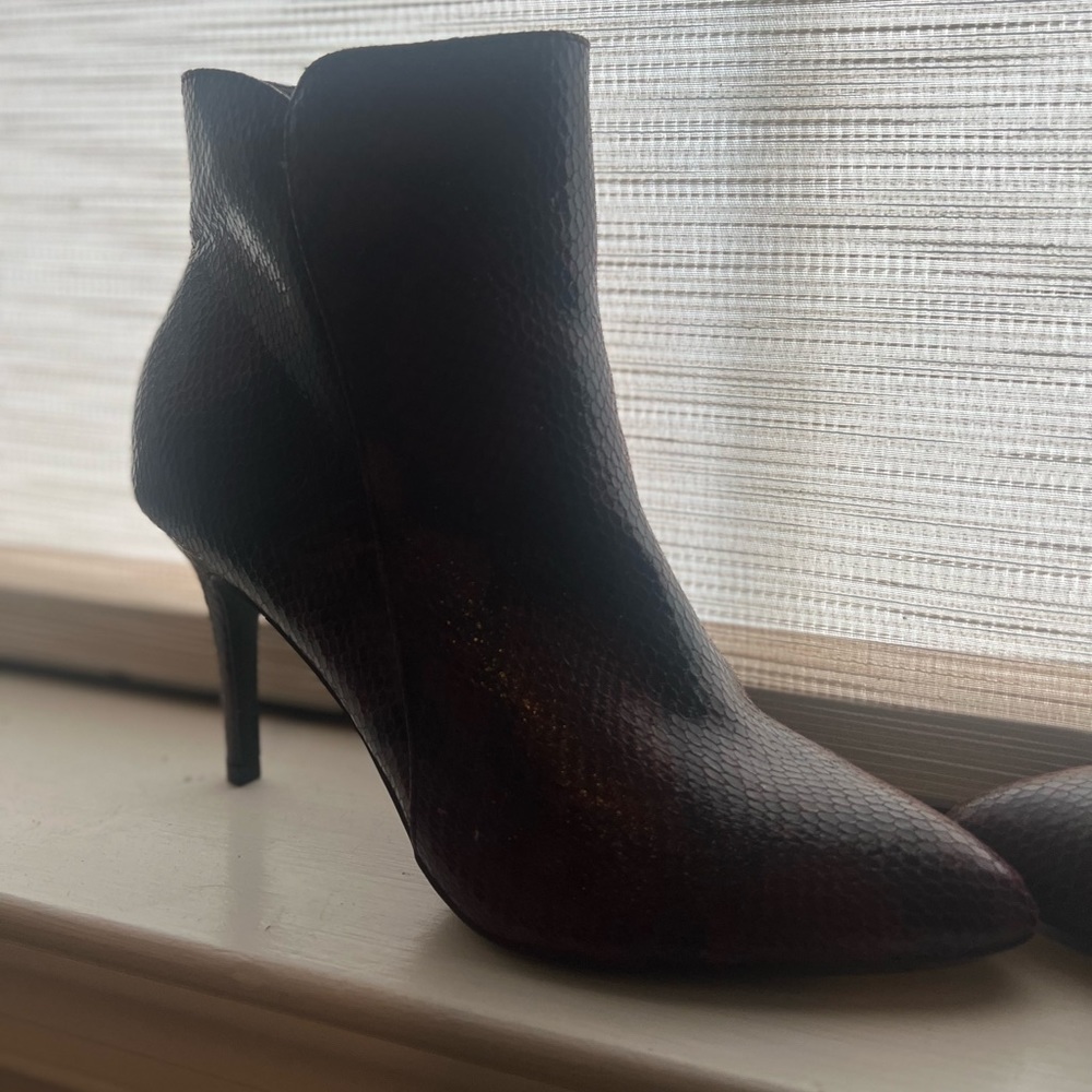 Snakeskin Heeled Bootie